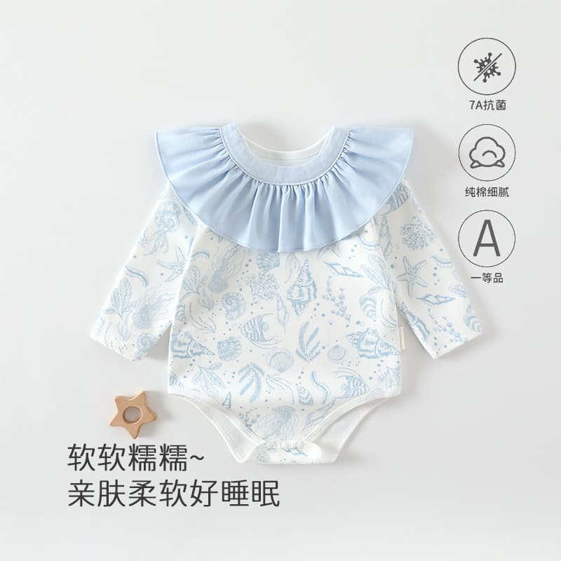 Roupas de bebê puro algodão manga comprida bebê menina bebê Envelope colarinho macacão primavera outono pequeno mês idad