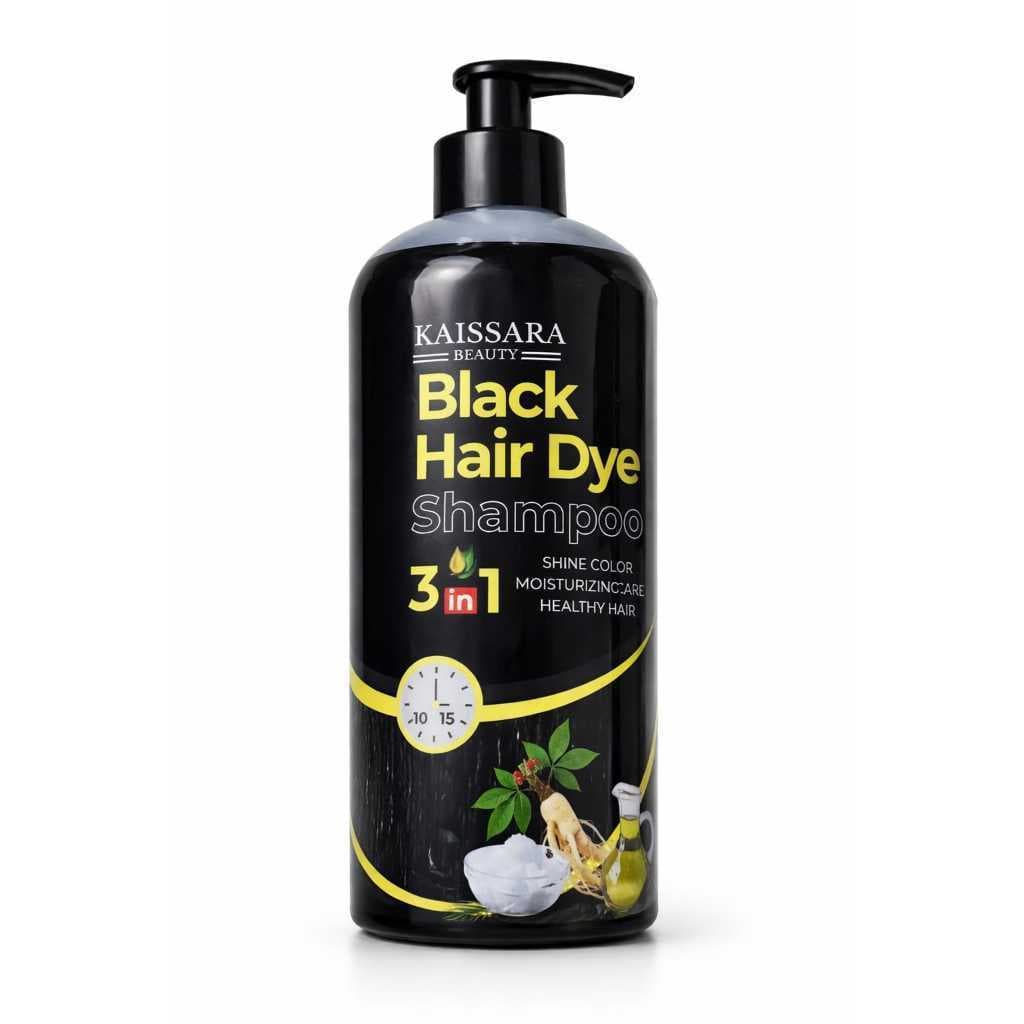Shampoo Black Hair Dye 500ml Escurecedor Anti-Queda e Hidratante