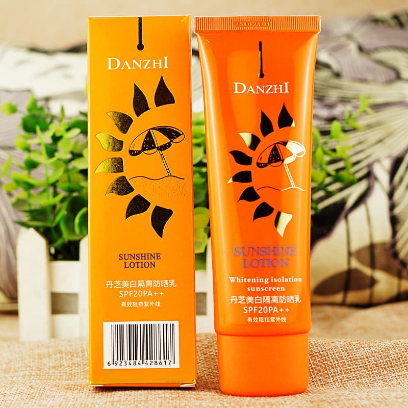 Danzhi Protetor Solar Rejuvenescedor Hidratante Loção Protetor Solar Creme FPS20 com Corretivo Clareador Antifalsificaçã