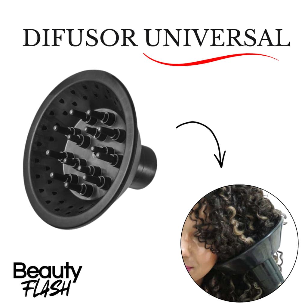 Difusor De Cachos Universal Para Secador Profissional Anti Frizz Definição Cabelos Crespos Cacheados