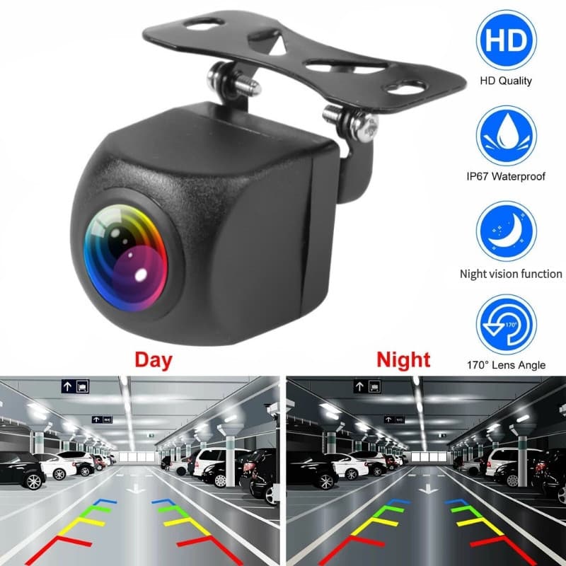 Câmera De Backup De Visão Traseira De Carro À Prova D'água 170o-HD Night Vision AHD Olho De Peixe De Dupla Finalida