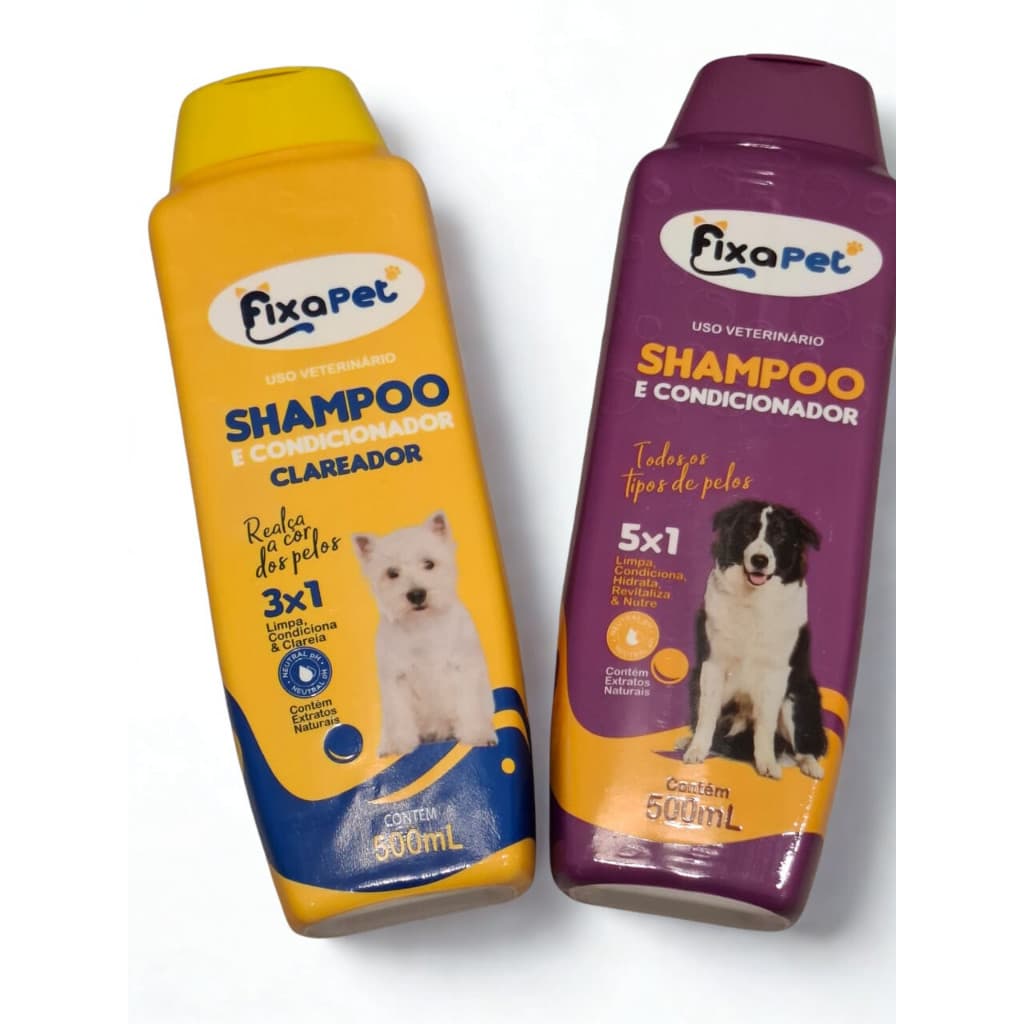 Shampoo e Condicionador 500ML Para Cães e Gatos