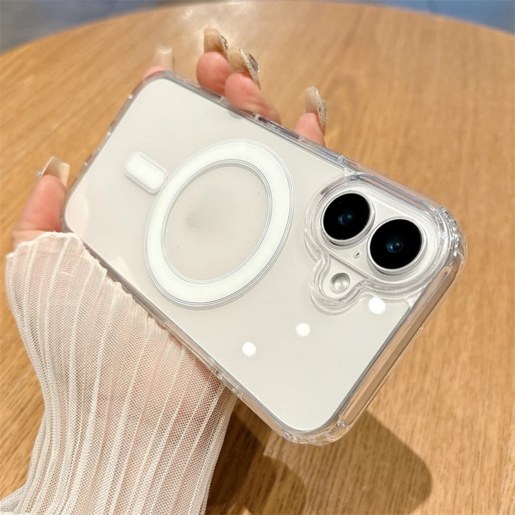 Capa transparente com Magnética compativel iPhone 11 12 13 14 15 16 17 18 plus pro max