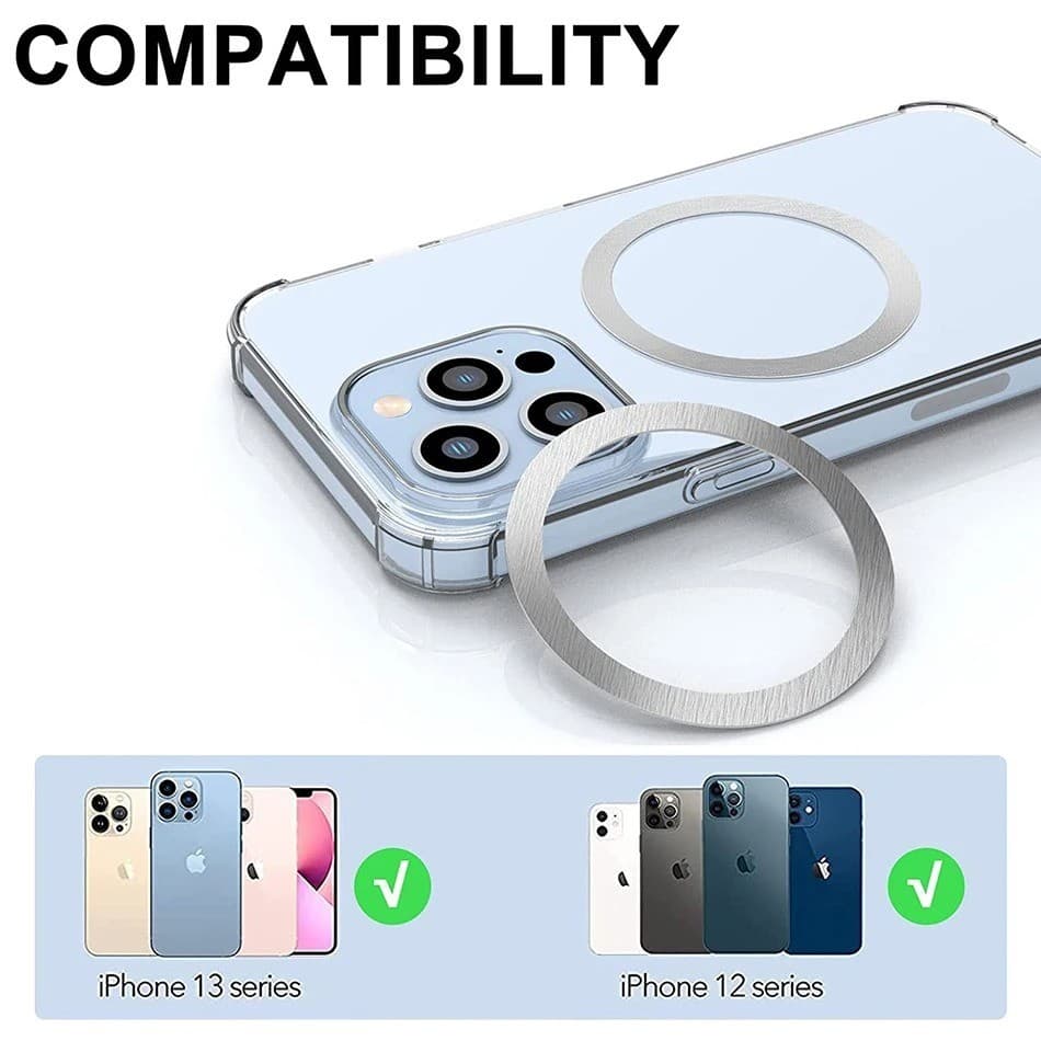 Anel Magnético Adesivo Magsafe Para iPhone Samsung Xiaomi simples Preto e Branco