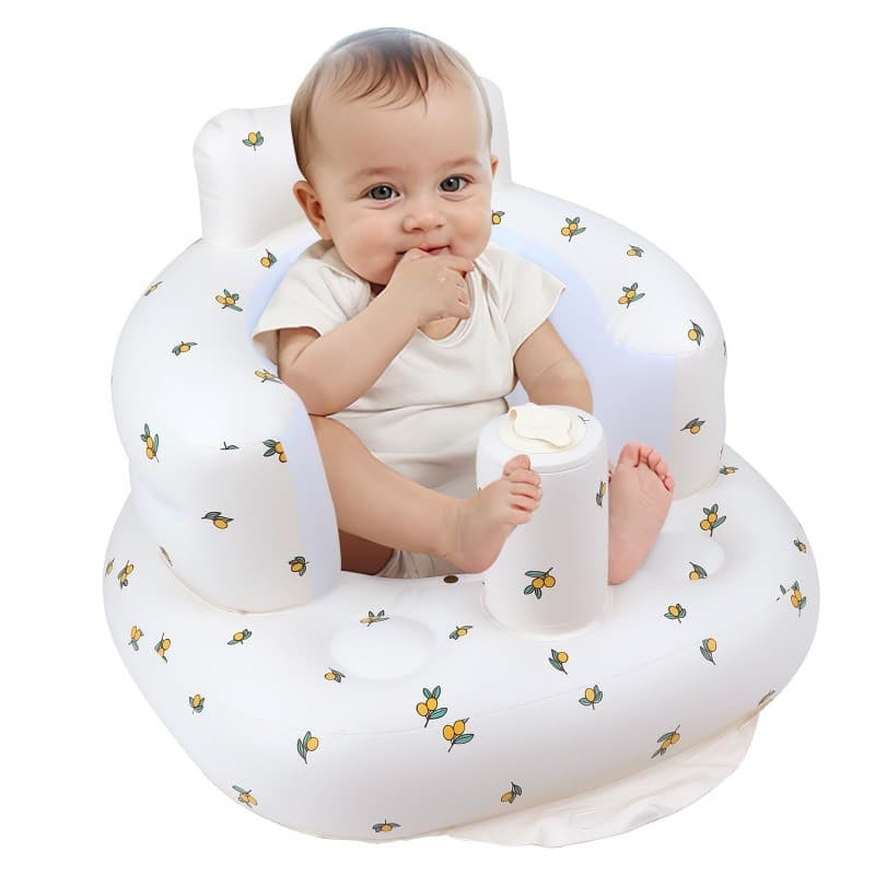 Sofá inflável para bebês com design ergonômico adequado para uso interno e externo