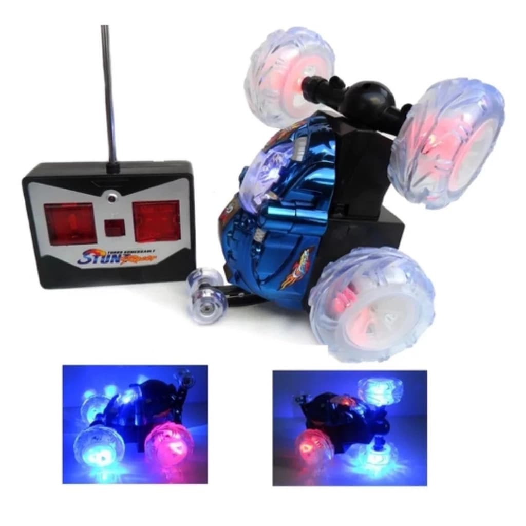 Carrinho Controle Remoto Maluco o Carro Gira 360° com Luz de Led BRINQUEDO