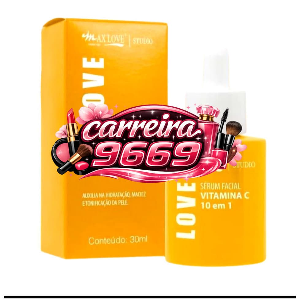 ✨ Sérum Facial Vitamina C 10 em 1 Max Love – Antioxidante, Clareador e HidratanteML96