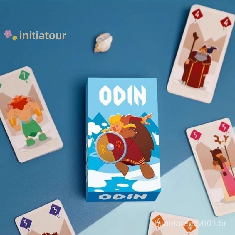Initiatour 1 Conjunto Divertido Jogo De Cartas Para Festa Em Família Chinês Bilíngue ODIN Tabuleiro 2-6 Jogadores 15 Min