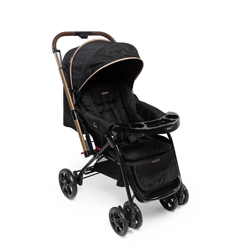 Carrinho de Bebê Galileo Alça Reversível Preto Infanti 0-15kg