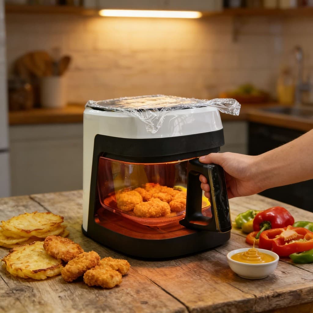Fritadeira de ar visível de comércio exterior 4 litros multifuncional inteligente doméstico grande capacidade sem óleo b