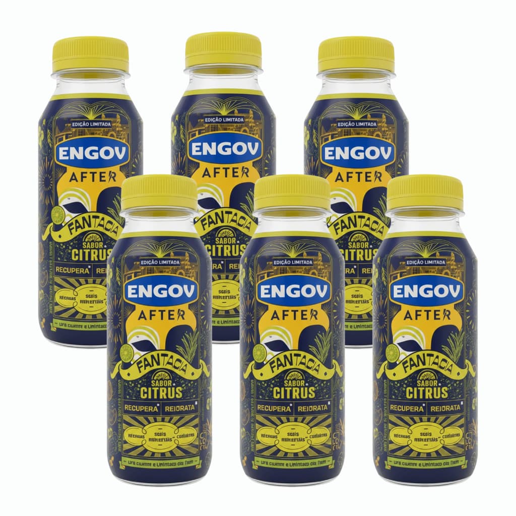 Kit 6 Bebida Engov After Citrus Recupera Reenergiza 250ml