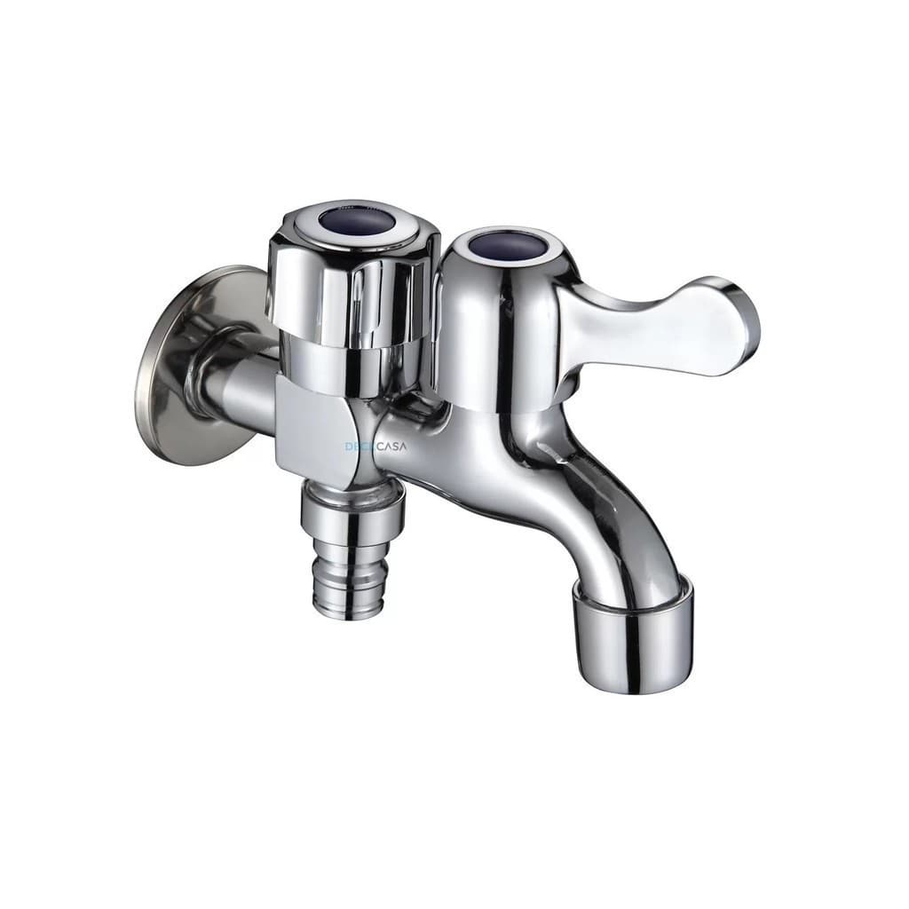 Torneira Máquina De Lavar Tanque Metal 2 Saídas 1/4 Volta