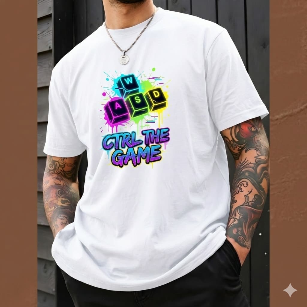 Camiseta masculina algodão Control Game Camisa Estilosa Estampada Video game Envio rapido
