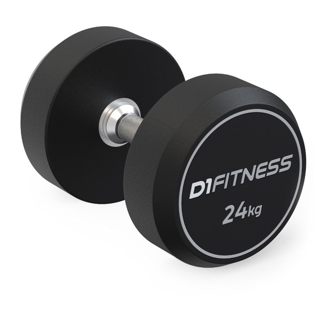 Halter Dumbbell Rubber Elite 24kg Premium Profissional Musculação Academia Treino em Casa