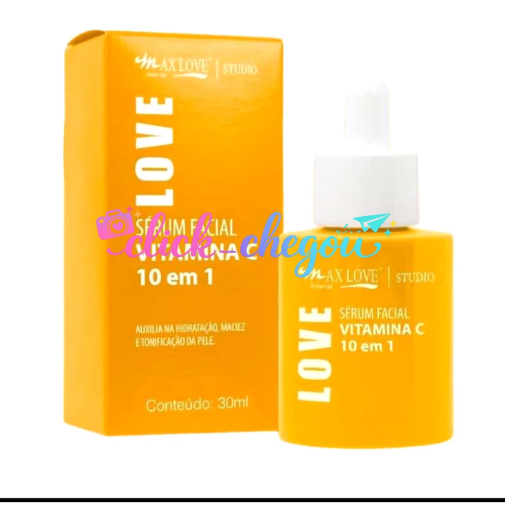 ✨ Sérum Facial Vitamina C 10 em 1 Max Love – Antioxidante, Clareador e Hidratante604P