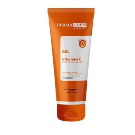 Gel Anti-Idade Vitamina C 100g Derma Chem - Hidratação, Clareamento e Redução de Rugas