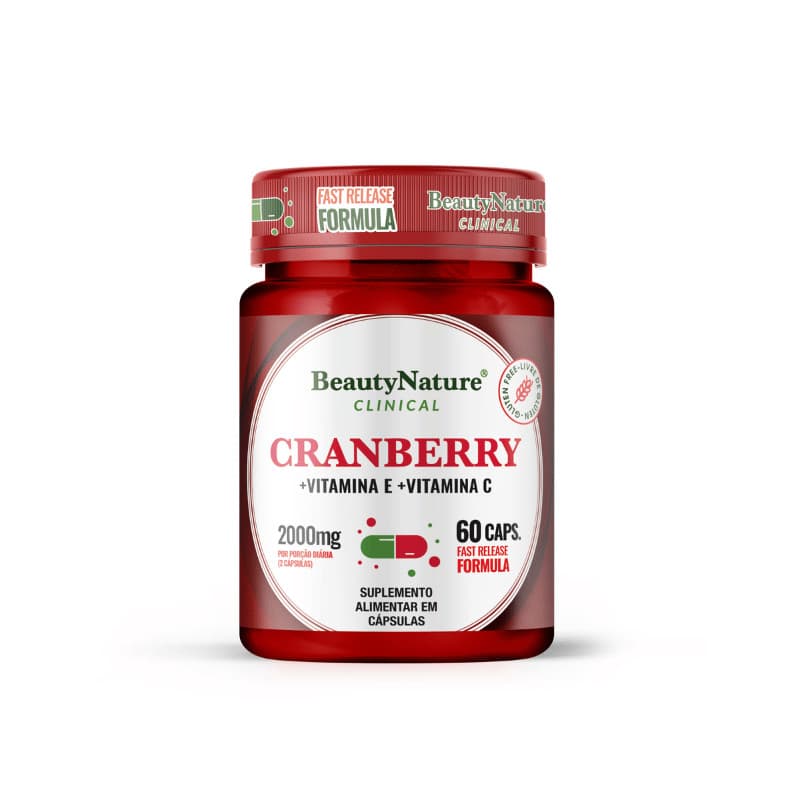 Cranberry + Vitamina E + Vitamina C 2.000mg 60 cápsulas | Beauty Nature Clinical