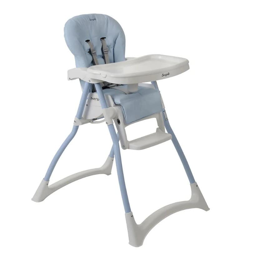 Cadeira de Alimentação Bebê Merenda Baby Blue Burigotto Reclinável 4 Posições 15kg