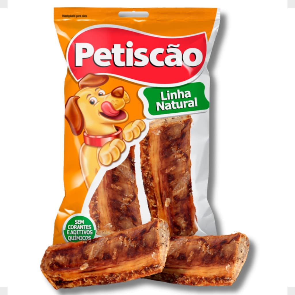 mordedor natural para cachorro costela desidratada 2 unidades medias marca petiscão