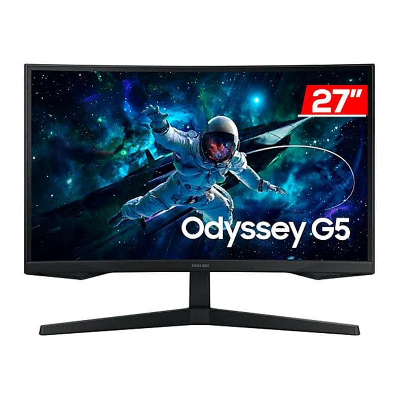 Monitor Gamer Samsung Odyssey G5, 27 Pol, VA, QHD, 1ms, 165Hz, FreeSync, HDMI/DP, LS27CG552ELMZD