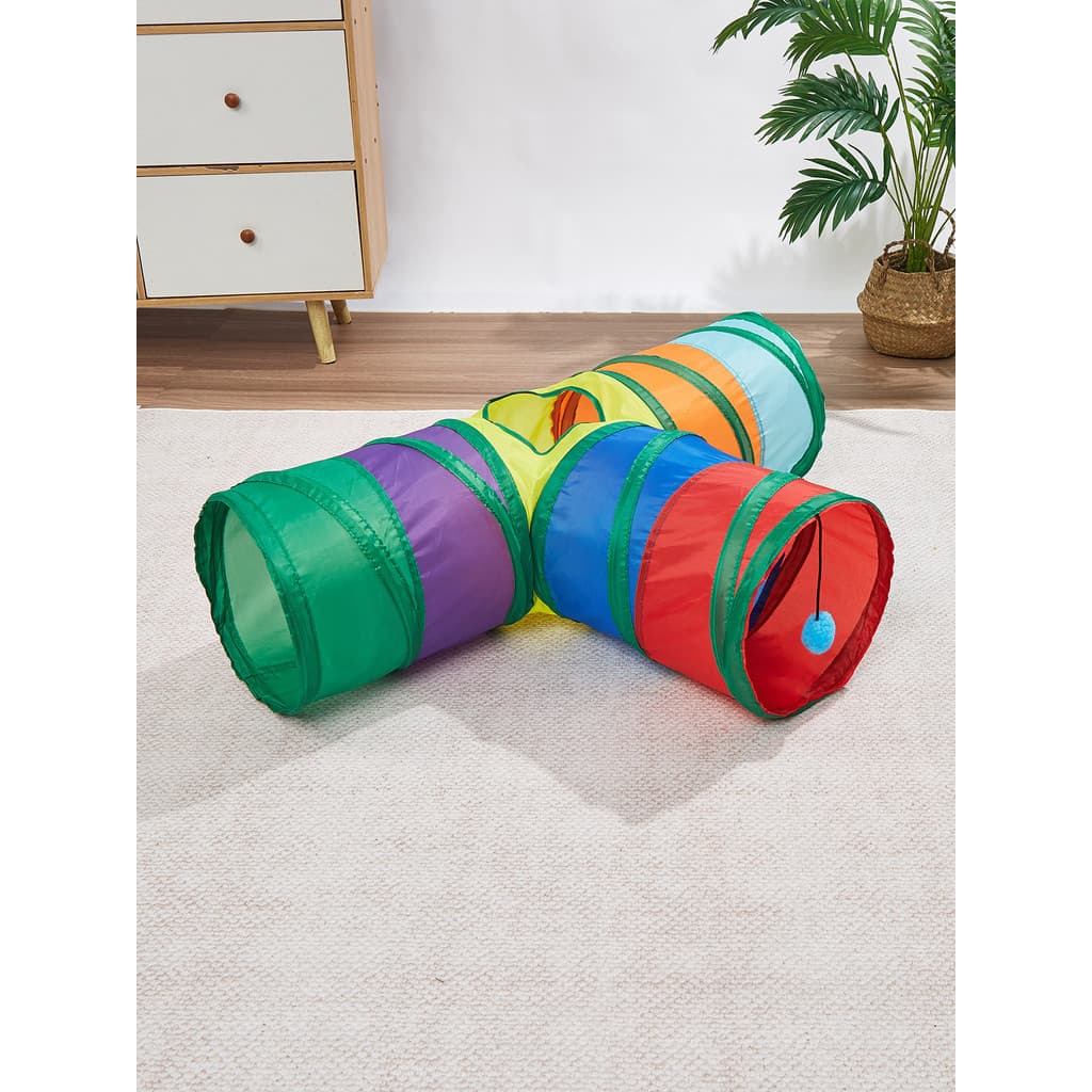 Kit  Túnel Engraçado  para gato / Vara de Pelúcia/ Rato/ Várias Combinação de Brinquedos