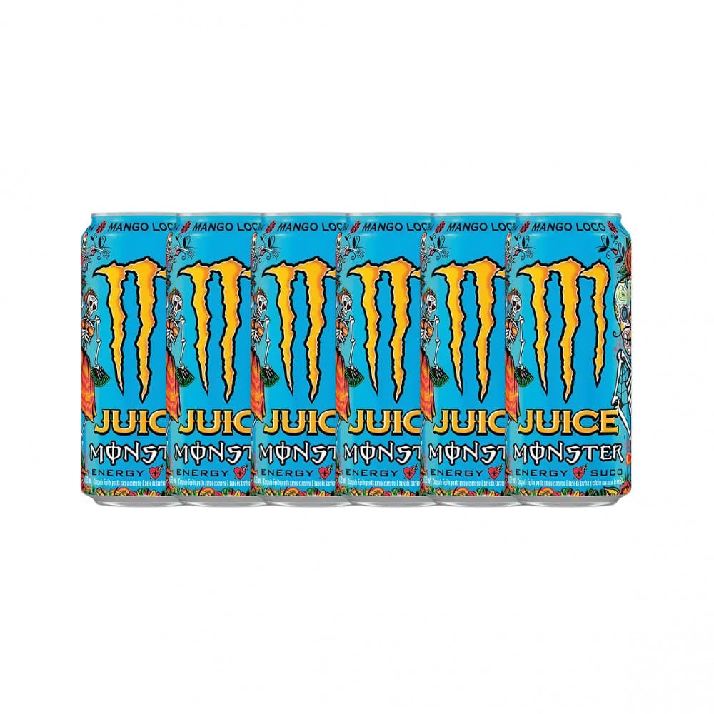 Kit com 6 Energético Monster Mango Loco Lata 473ml