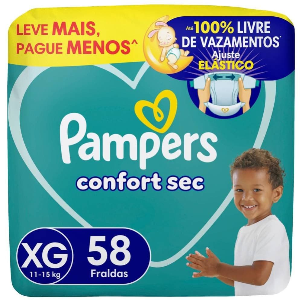 Fralda Pampers Confsec Bag Xg 58 Unidades