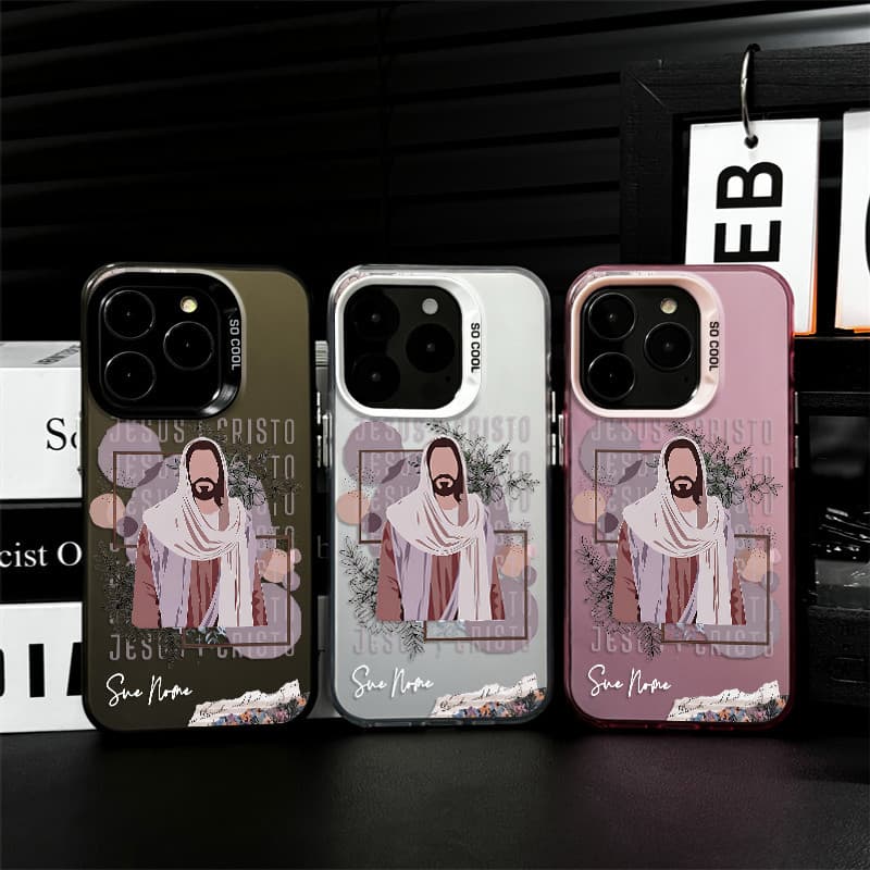 capinha de celular quadro Jesus é bom para Samsung A16 A15 A14 A13 A17 A07 A05 A55 A35 S24 Ultra S25 Ultra capinha