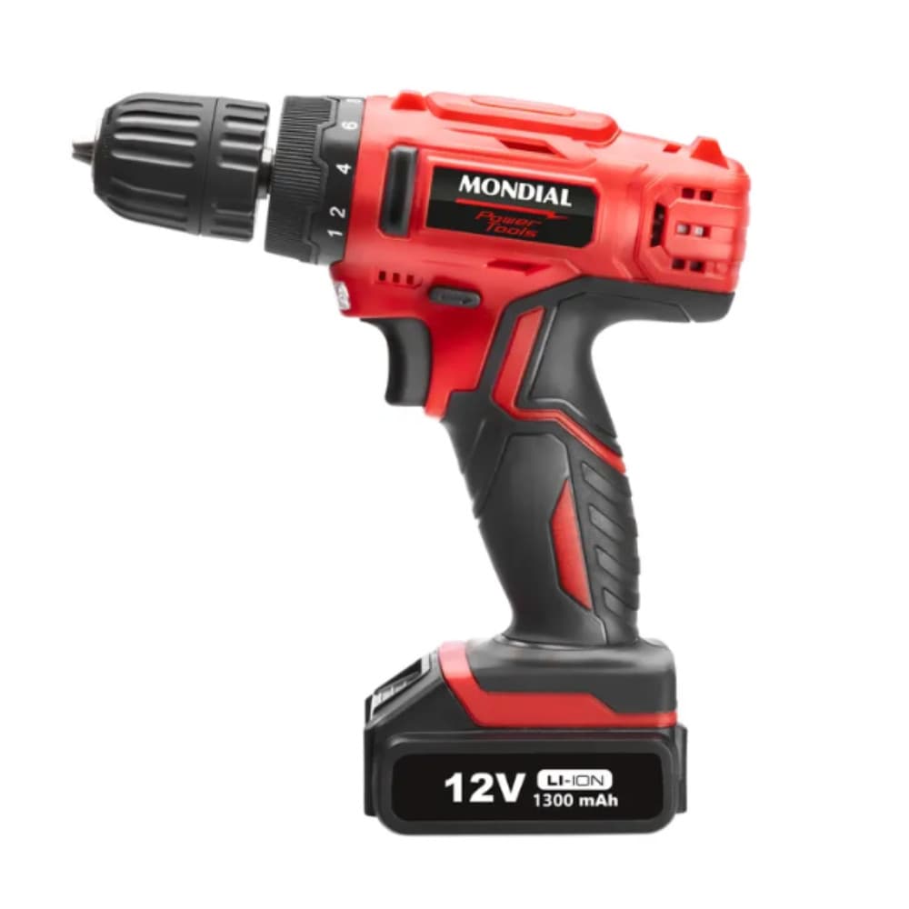 Parafusadeira Furadeira Mondial FPF06M Bivolt Bateria Maleta