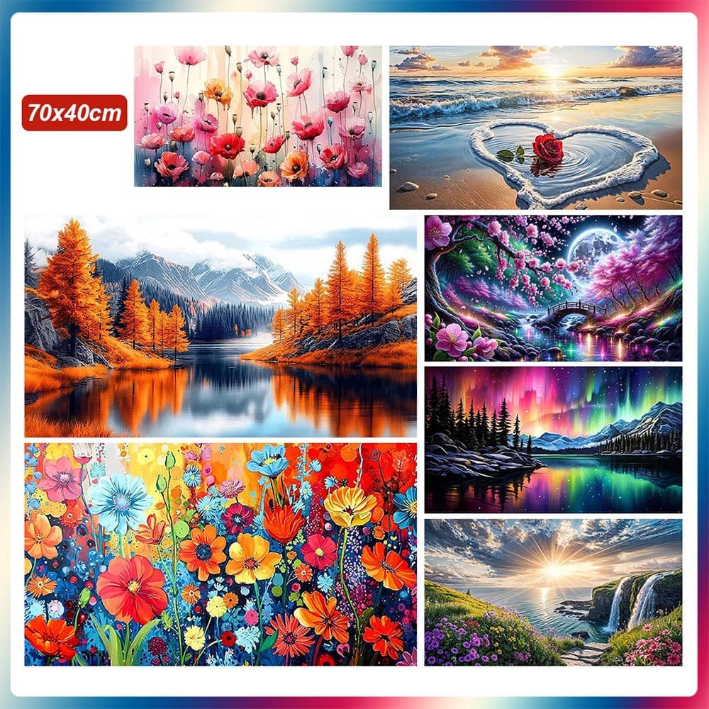 5D quadrado Pintura Diamante 70x40cm ponto pintura diamante artesanato arte pintura decoração para casa presentes