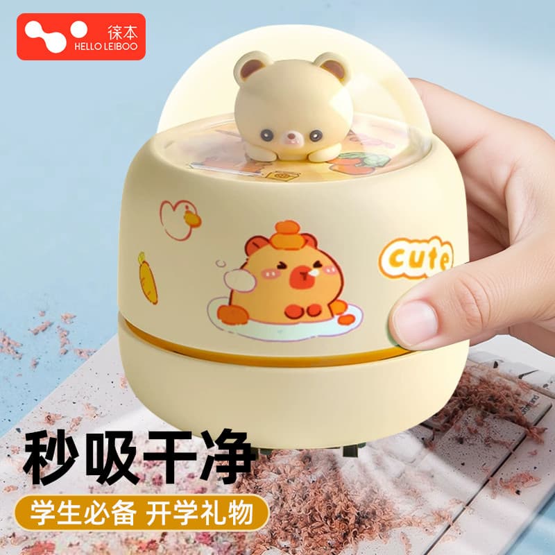 Laikou aspirador de pó de mesa Mini aspirador de pó recarregável usb portátil pequeno borracha de limpeza sem fio Crunch