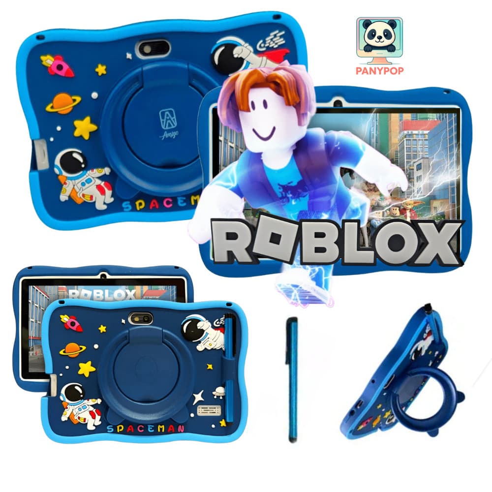 Tablet Infantil Roblox 128gb Android 7 Polegadas 8gb Ram Wifi 5g D12 Azul