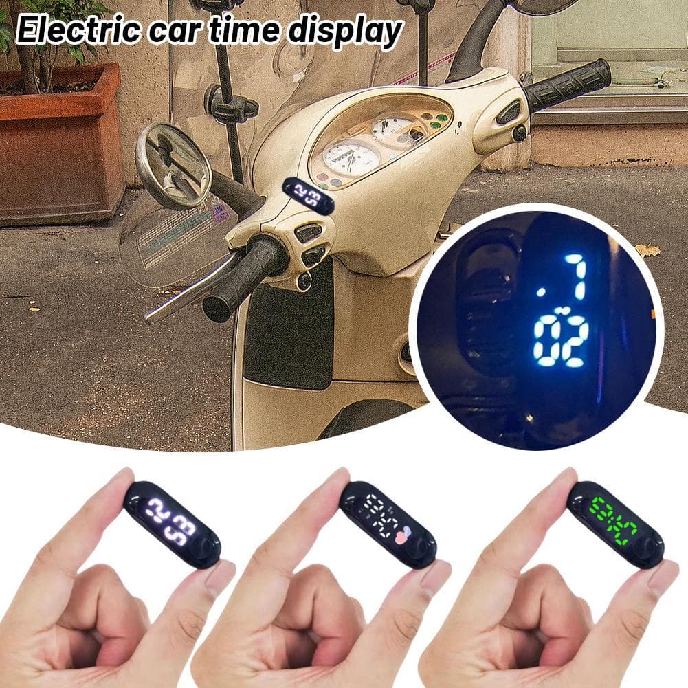 Relógio Eletrônico Display De Tempo De Carro Elétrico Digital De Tamanho Pequeno Adequado Para Motocicleta