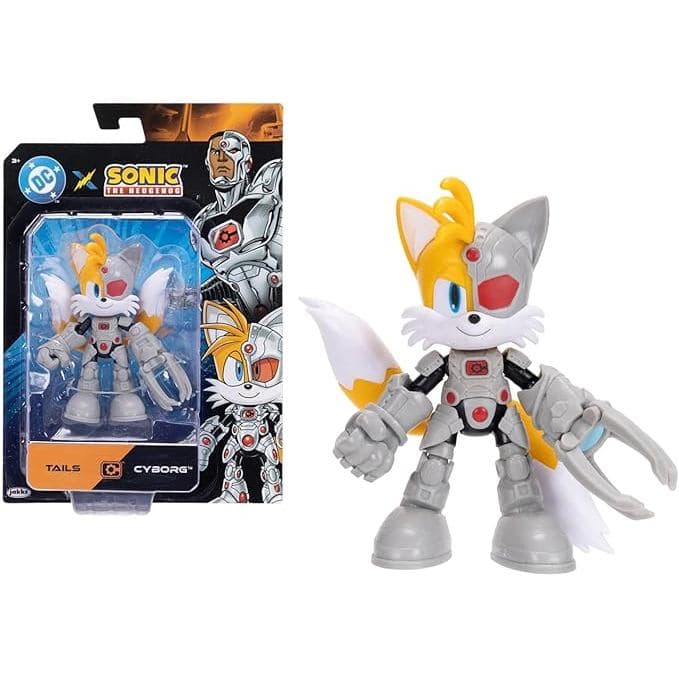 Boneco Sonic DC Tails x Cyborg Figura Articulada 12cm - Sunny
