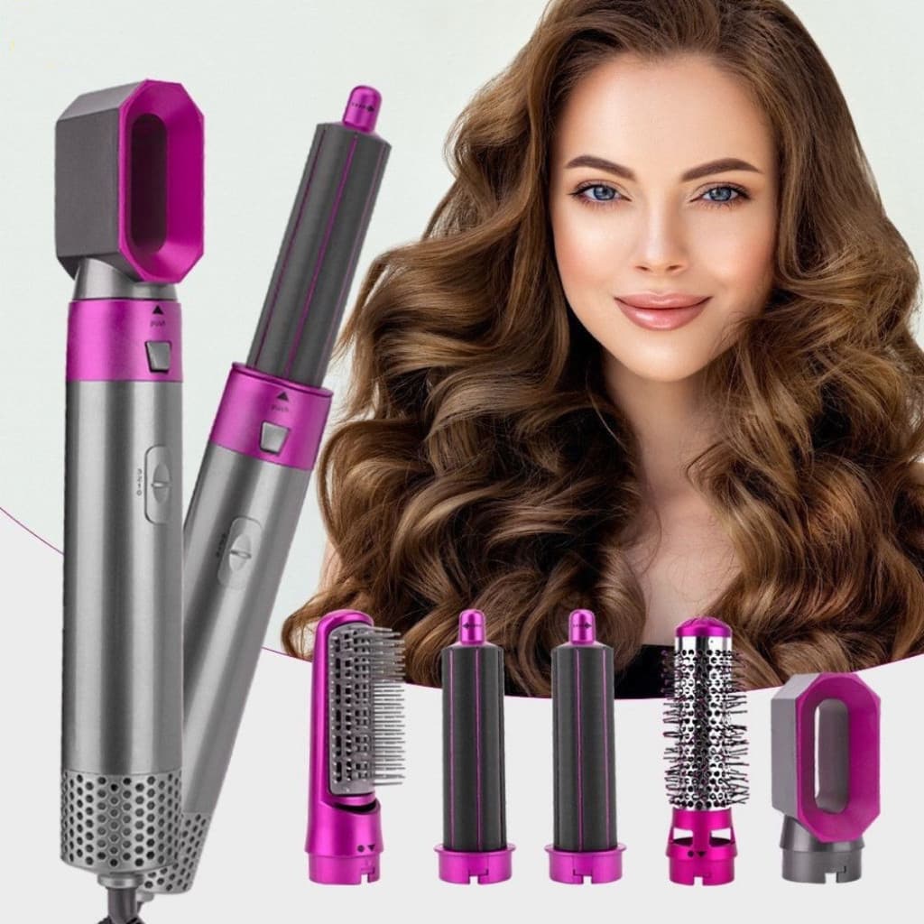 Escova profissional para secador de cabelo com ar quente 5 em 1  110V  fang