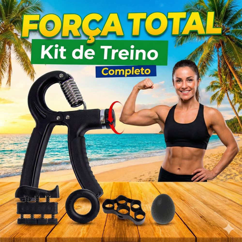 Kit 5 Peças Hand Grip Fortalecedor De Mão Dedos Antebraço Com Ajuste Fisioterapia Academia Musculação Treino Em Casa