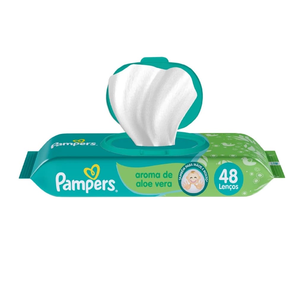 Lenço Umedecido Pampers Aloe Vera Com 48 Unidades - P&G
