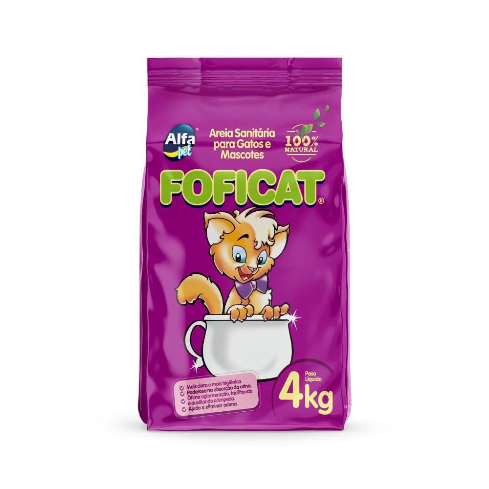 Kit 2 x Areia Sanitária Foficat para Gatos 4kg
