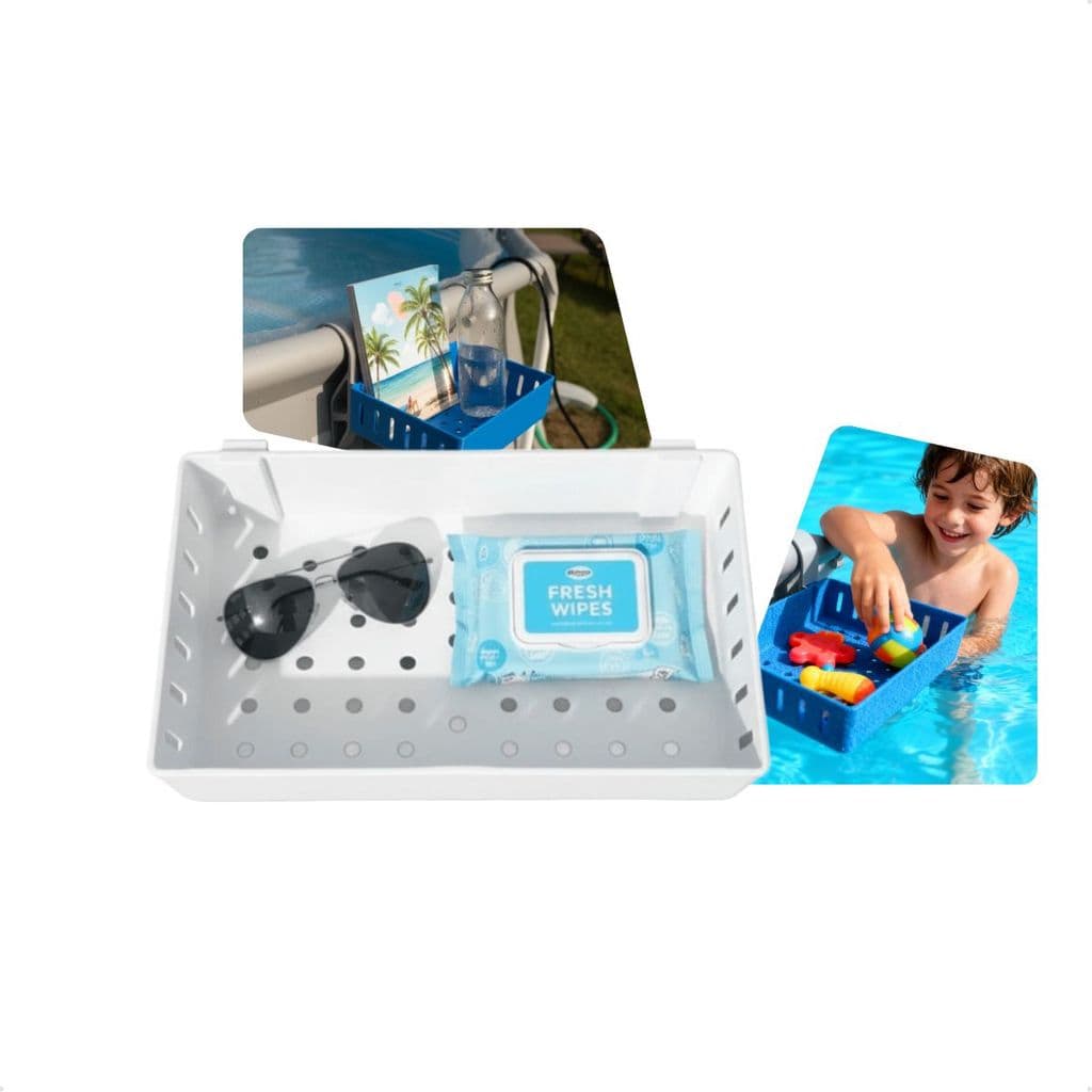 Cesto De Piscina Para Crianças Porta Brinquedos Flutuante Com Encaixe Lateral