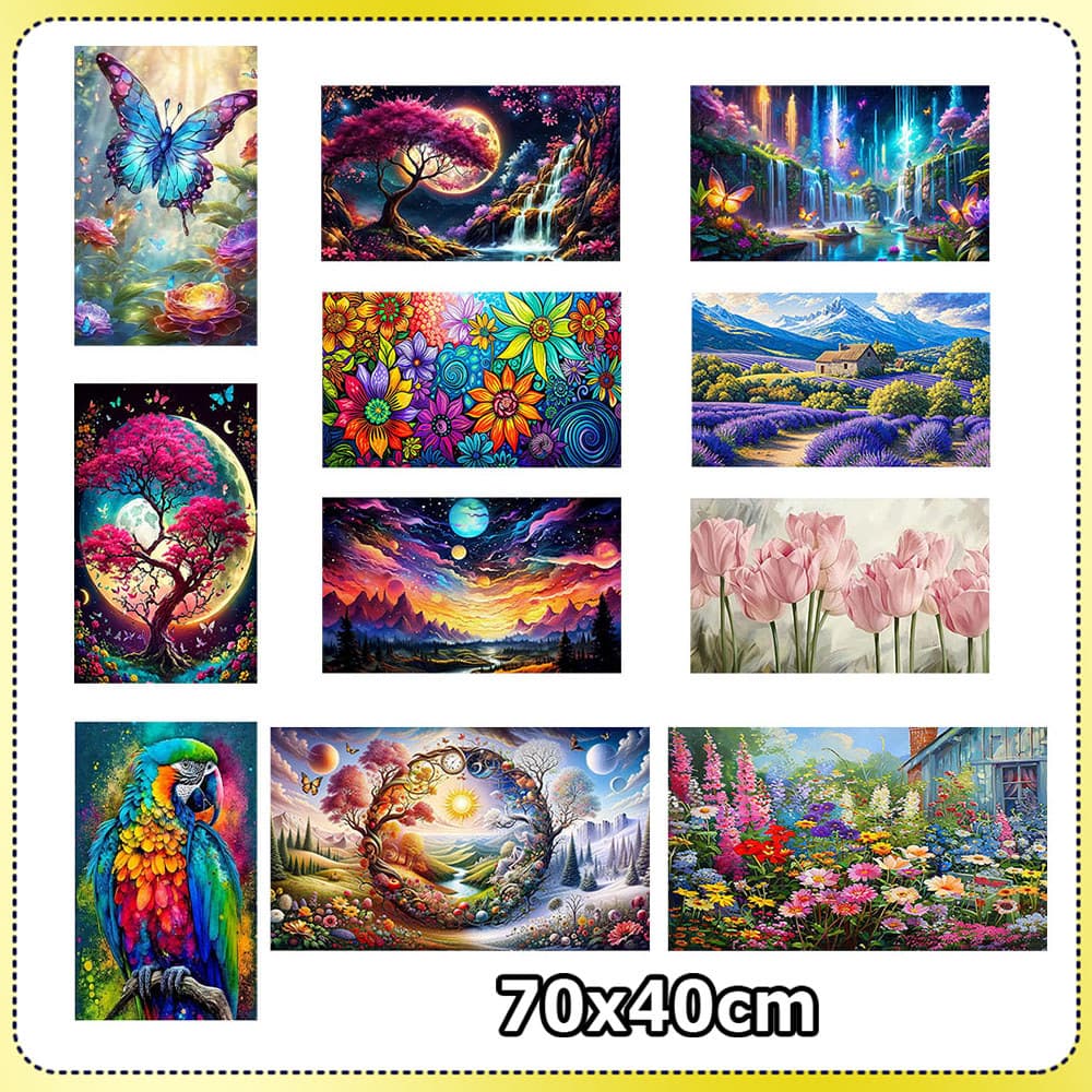 Pintura com diamantes quadrados decoração de parede para casa pintura com diamantes 5D pintura artesanal DIY 70x40cm