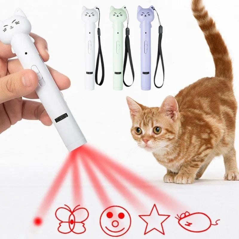 LED Teaser Laser Cat Stick Luz Infravermelha Padrão De Projeção Caneta Interativa Kitten Toys Pet Sem Vareta