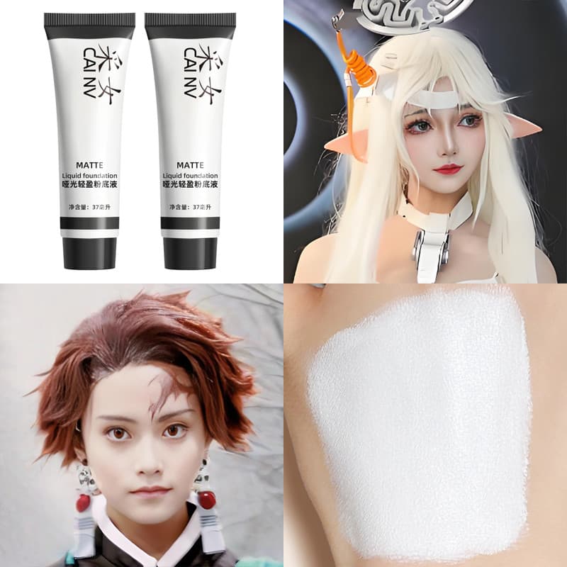 Base líquida branca toner COS maquiagem toner palco maquiagem europeu americano maquiagem Drama maquiagem corretivo pale
