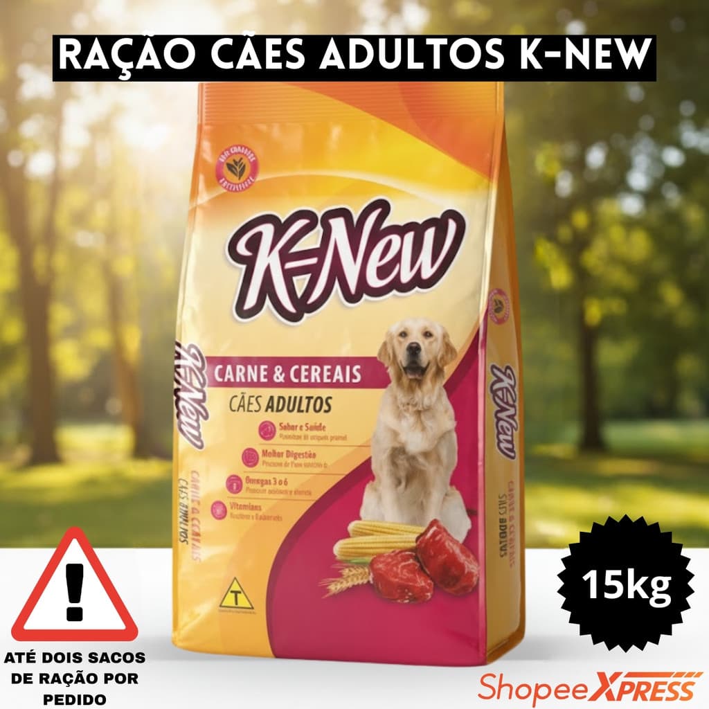 Ração para Cachorro K-New Carne 15kg Energia e Sabor
