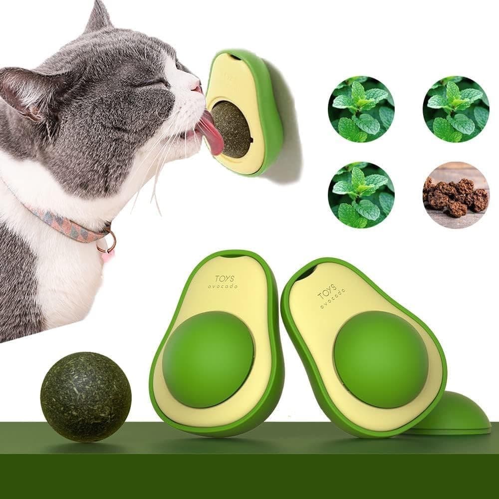 3 Kits  Brinquedo Abacate Catnip para Gatos - Estimulante Natural Saudável Interativo aos Felinos