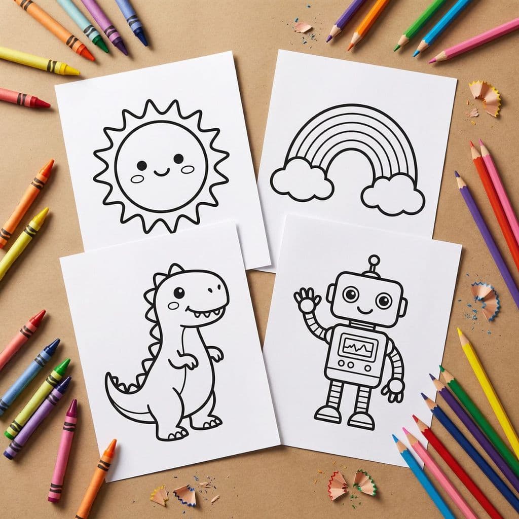 KIT 100 Desenhos para Colorir Animais Infantil Educativas Crianças Pintura Safari Fazenda Zoológico