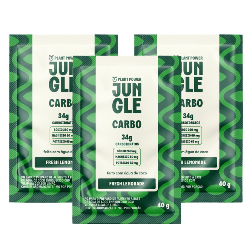 3x Sache Jungle Endurance Carbo Plant Power Fresh Lemonade 40g