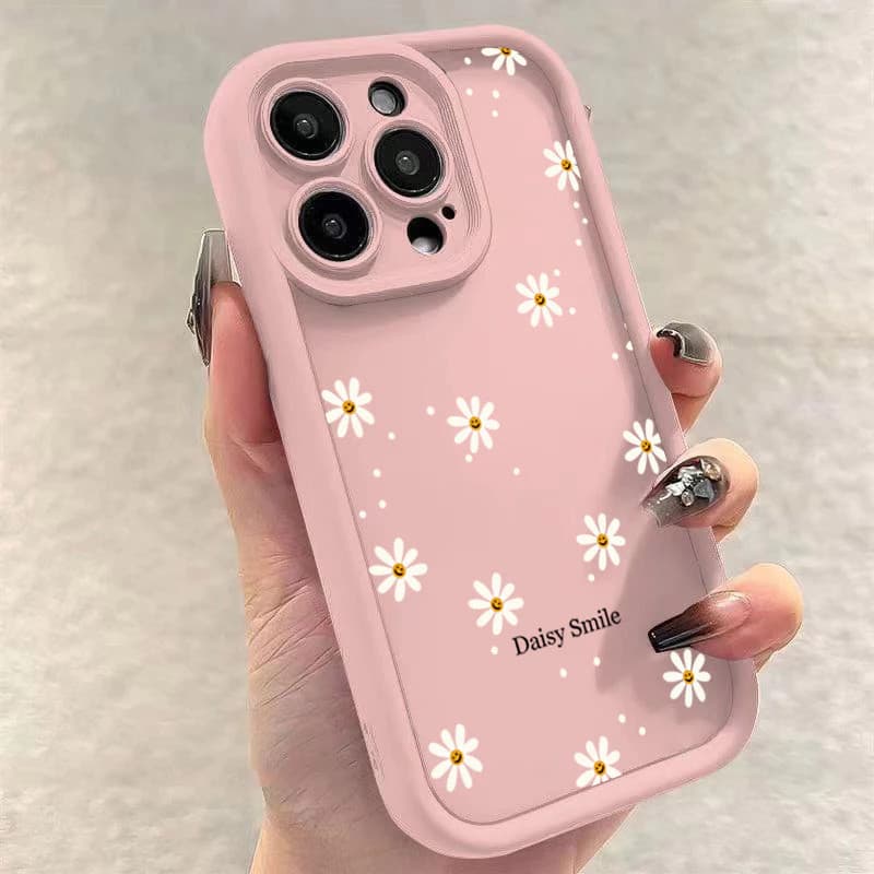 Pequena flor adorável Capinha Capa Samsung A14 A15 A54 A55 A05S A16 A07 A17 S22 S23 S25 FE Ultrac Silicone Anti-impacto