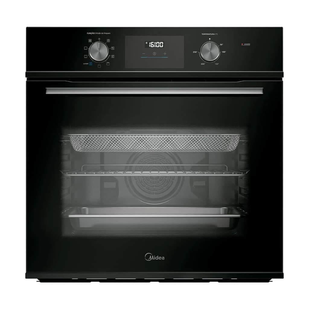 FORNO DE EMBUTIR ELÉTRICO 80L MIDEA DIGITAL AIRFRYER 8 FUNÇÕES 220V