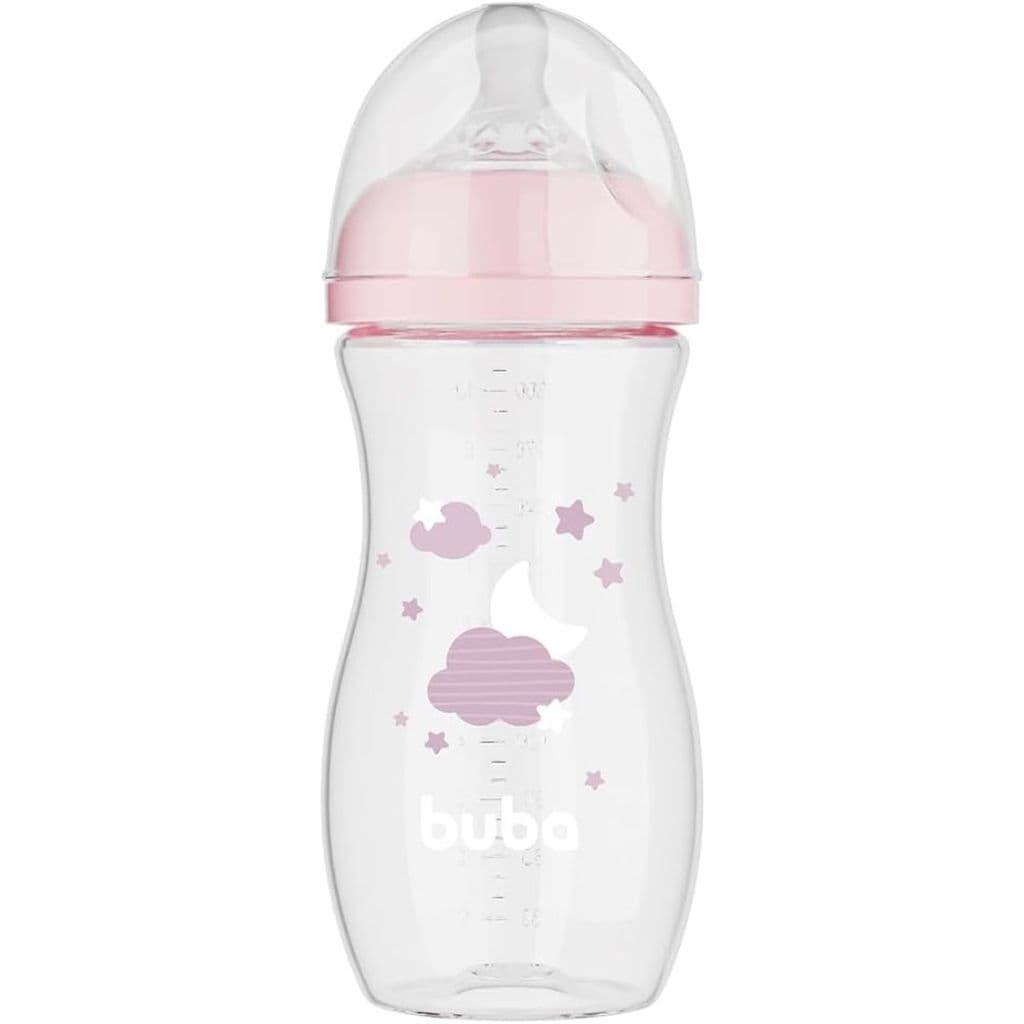 Mamadeira Easy Flow Nuvem Rosa 330ml Buba 17257