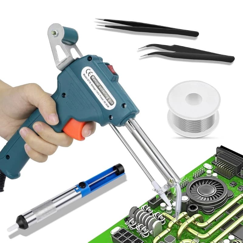 Kit De Ferro De Solda 60W 220V Pistola Com Ferramenta De Reparo De Estanho